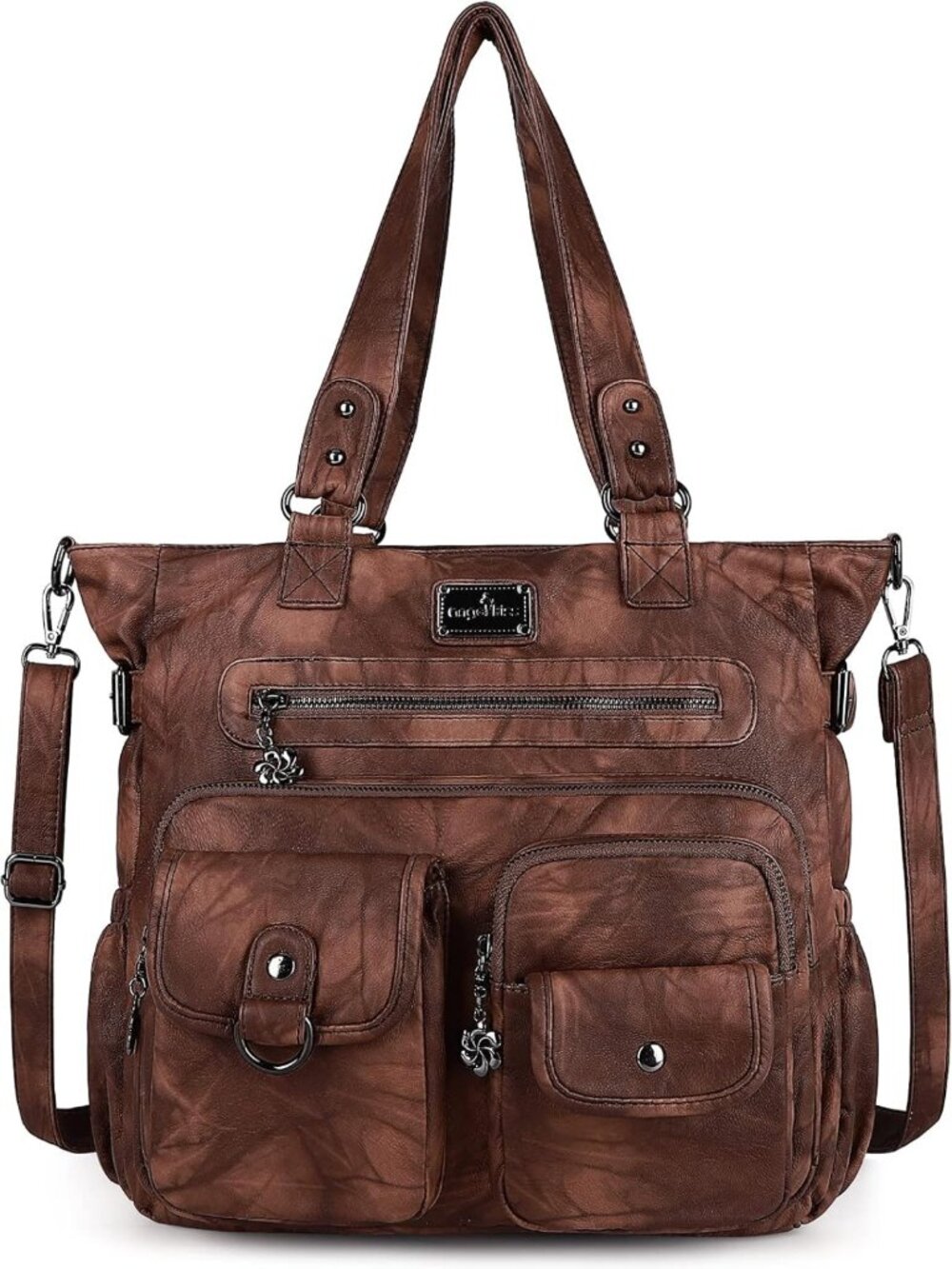 Stylish PU Tote Satchel Handbags for Women | Versatile Shoulder Bag with Pockets